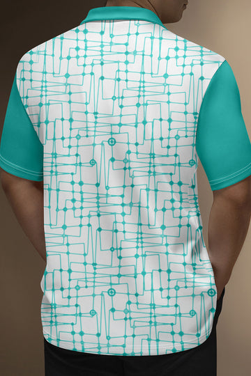 Klassisk kortærmet grøn poloshirt til mænd